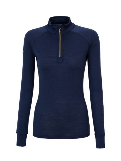 Bilde av WoolLand Rena Half Zip Baselayer Top Blue Ink
